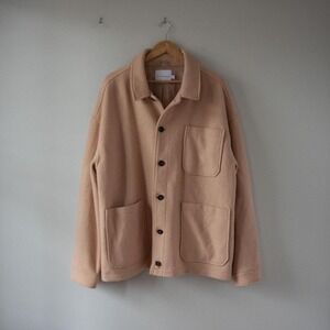 Topman Camel Button Down Coat